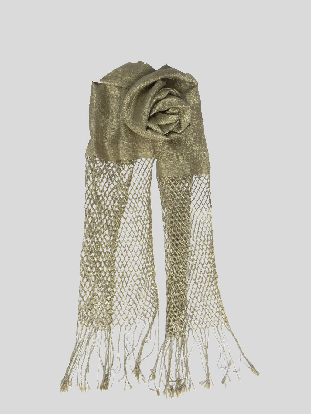 Silver Grey Silk Scarf